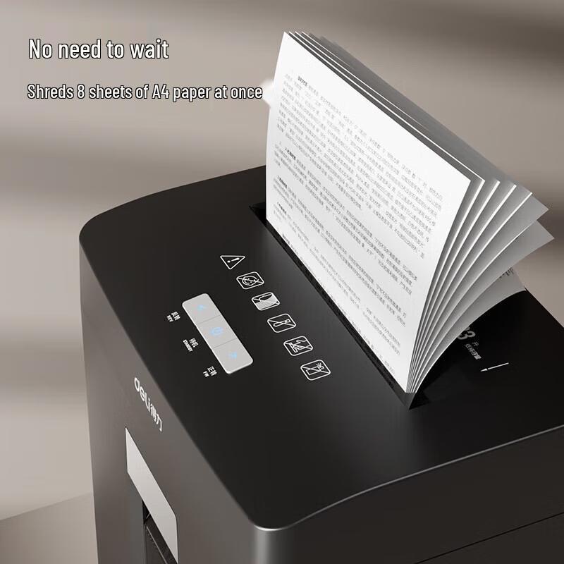 Deli Commercial Paper Shredder CN plug (adapter included)