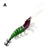 Shrimp 10.9g 80mm Squid Jig Luminous Horizontal Slow Sinking Lure Webfoot Wood Shrimp Artificial Calamar Cuttlefish Fishing