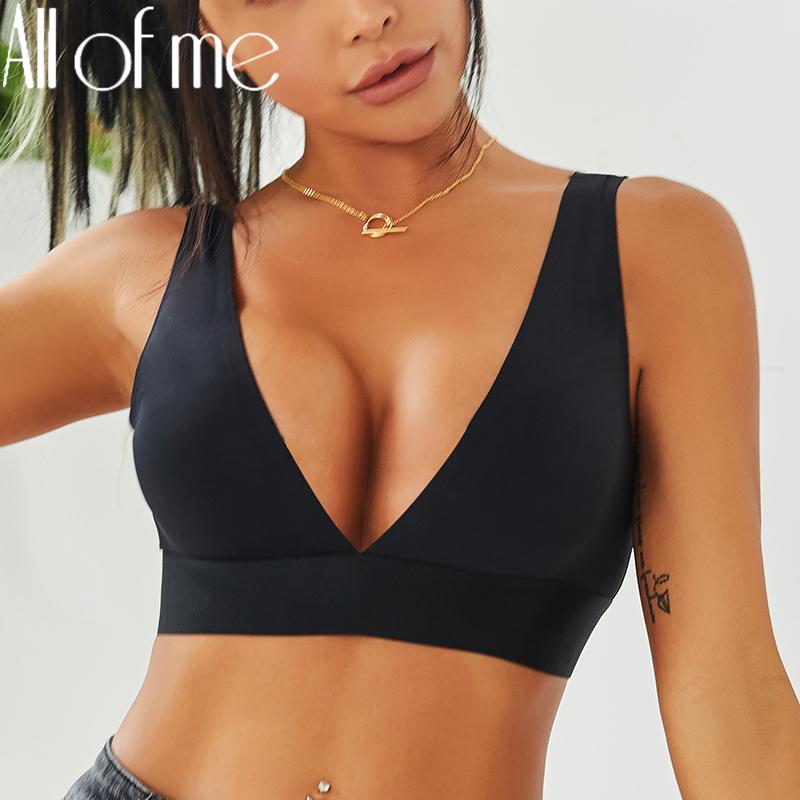Deep V Sexy Lingerie Women Bra Female Underwear Seamless Bras Backless Brassiere Intimates Bralette Ladies Tank Tops Sexy Bras