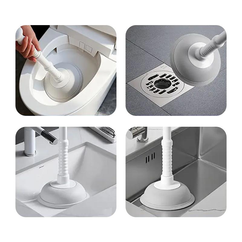 Plastic Toilet Plunger Anti-clogging Drain Cleaner Pipe Dredging Device Bathroom Kitchen Sink Cleaning Supplies