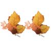 2Pcs Innovative Napkin Ring Decorative Simulation Flower Napkin Holder for Wedding BirthdayMaple