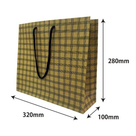 Ehime Paper Design Paper Checkered Co., Ltd. Bags, Blue, 10-Pack, DBAG-CB-10P