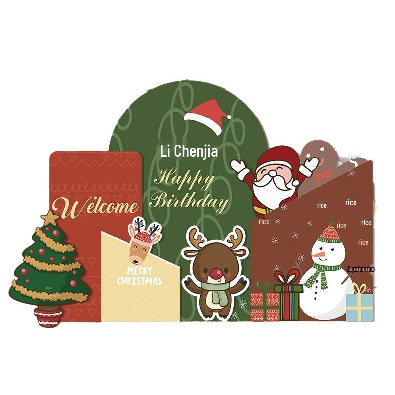 Festliche Weihnachtsszene Anordnung: Einkaufszentrum Event Dekoration mit Ballonkunst und Hintergrund