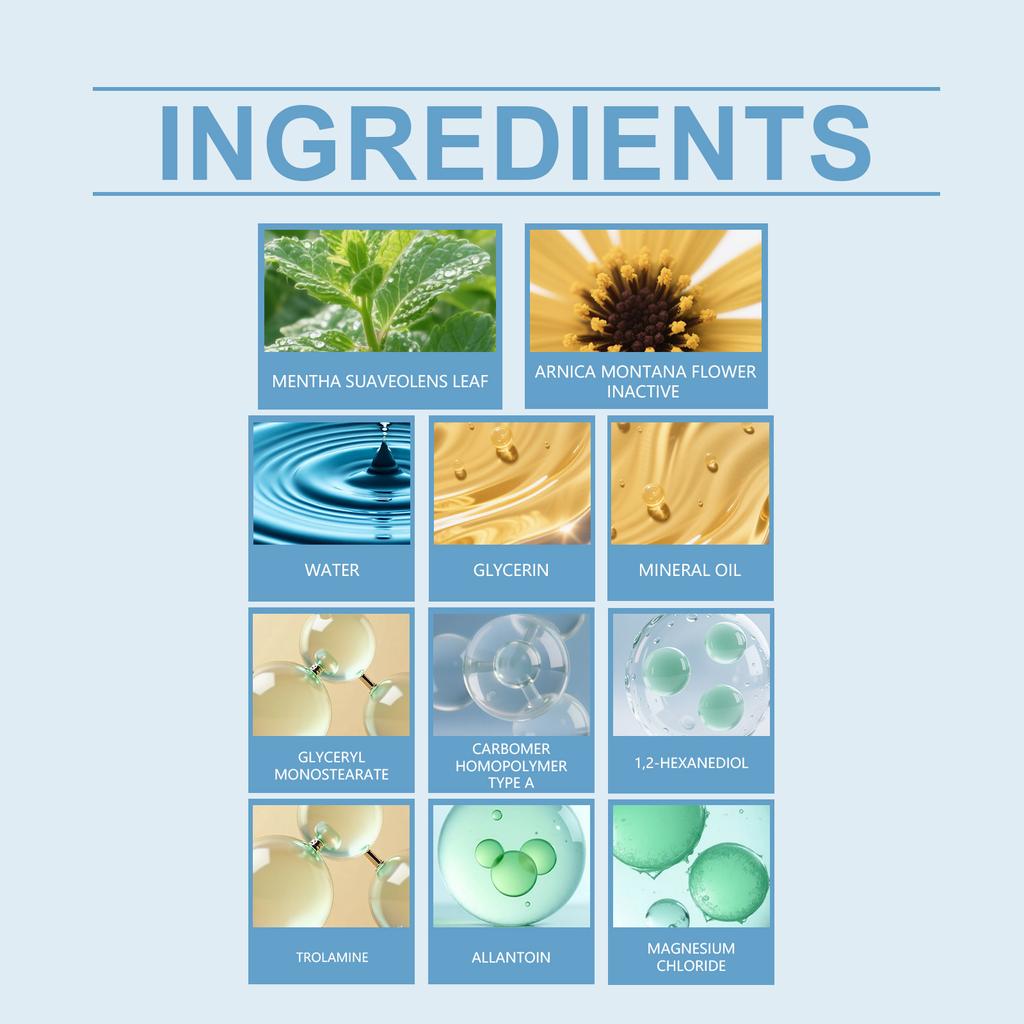 Joint Pain Relief Magnesium Care Cream Nourishes Bones, Reduces Joint Pain And Muscle Discomfort. External Massage Cream Is Gentle And Soothing.