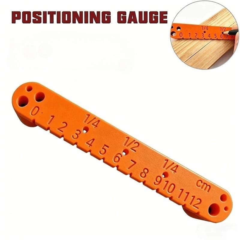 Multifunctional Wood Center Position Gauge Drilling Locator Carpentry Measuring Scriber Sturdy DIY Workshop Woodworking Tool