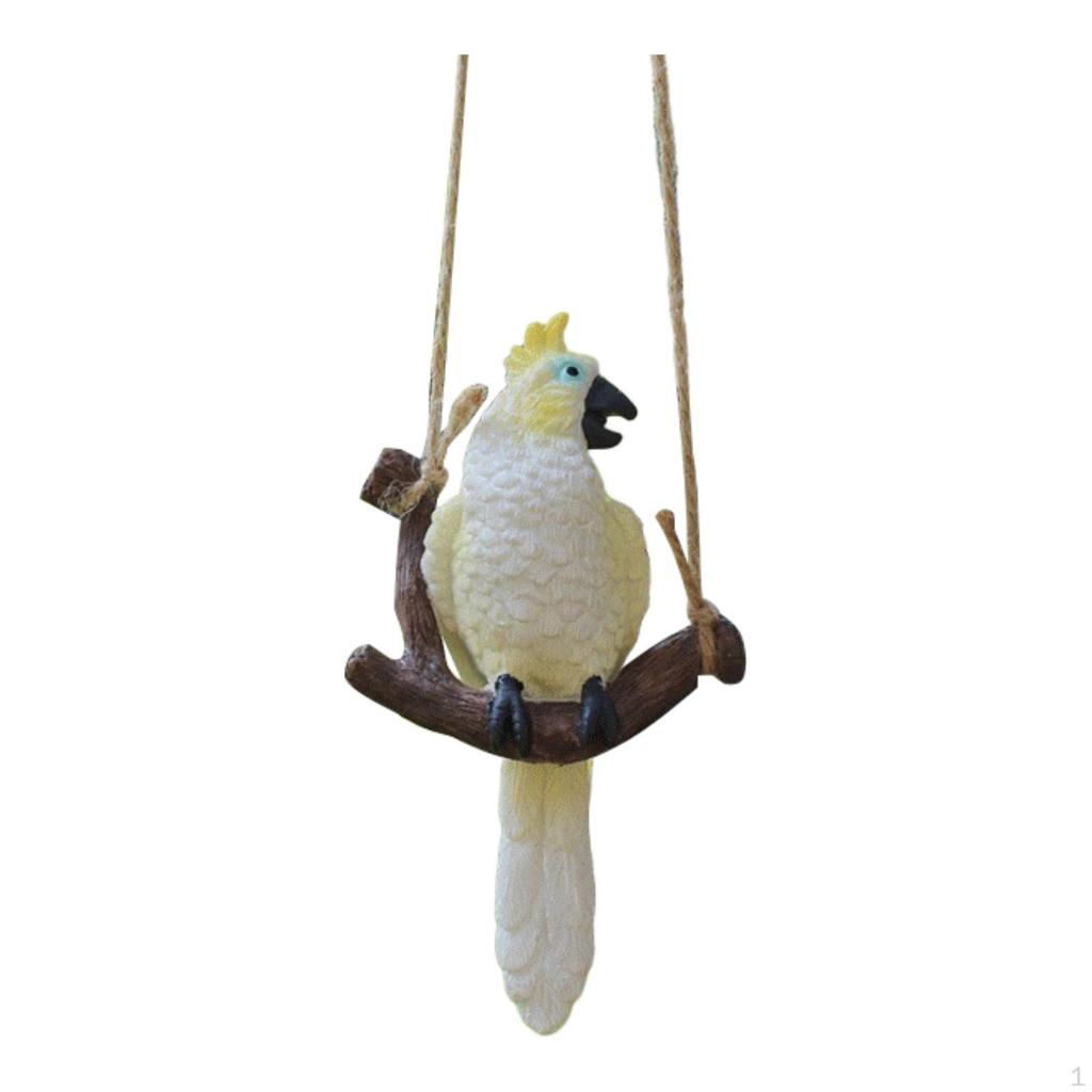 Collectible Garden Bird Statue Parrot Figurine for Home and Yard Decor