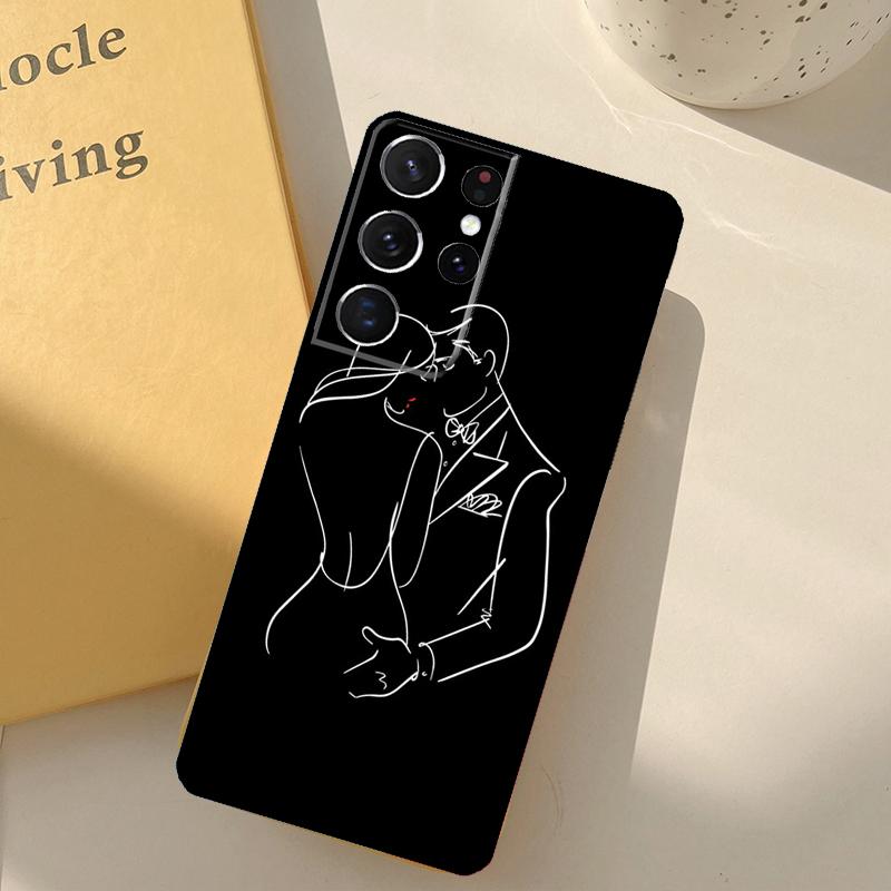 

Sexy Line Minimalist Style Phone Case For Samsung Galaxy S25 Ultra S20 S21 S22 S23 S24 S9 S10 Plus S25 FE Cover Shell Galaxy S24 FE