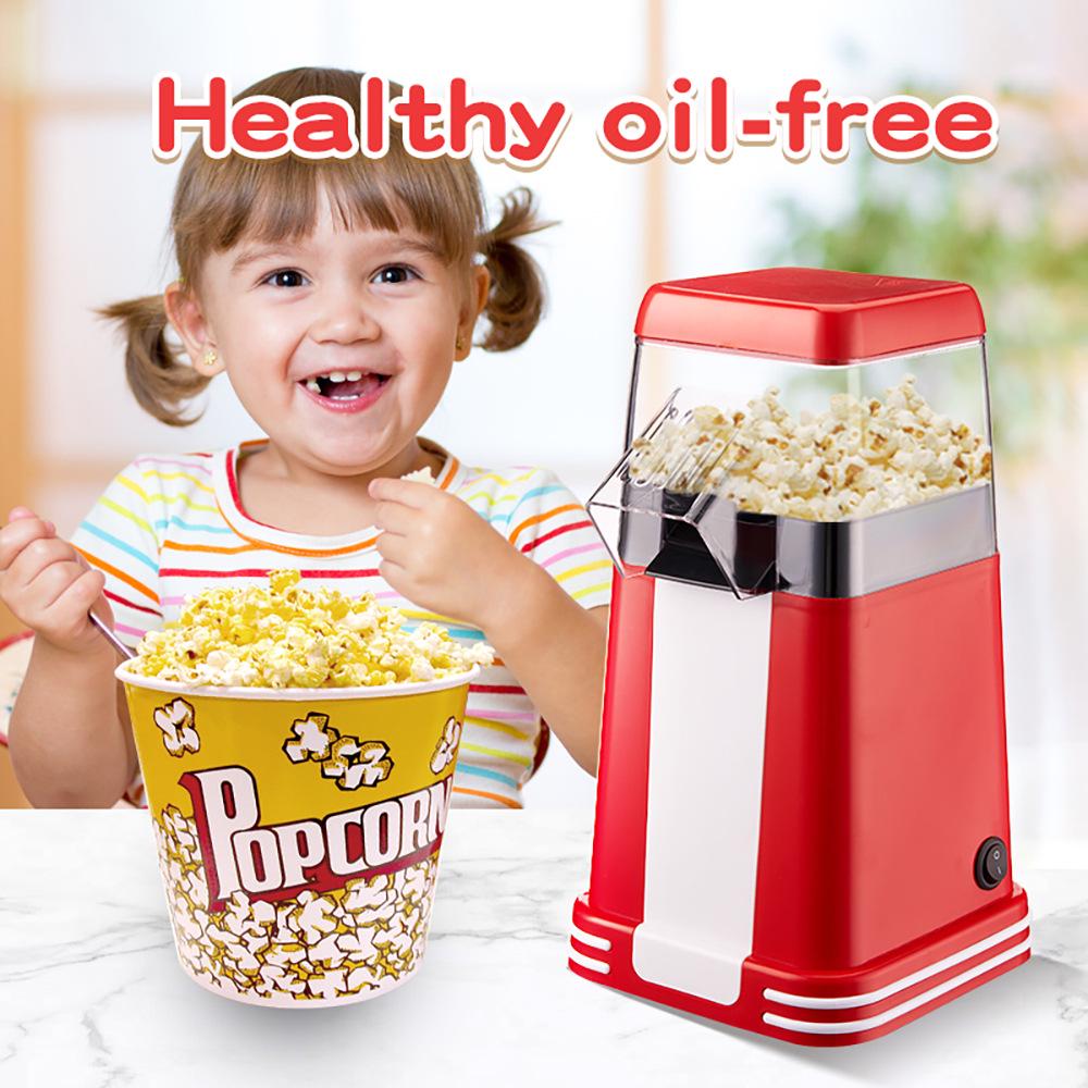 Mini Retro Electric Popcorn Maker for Home - Air-Pop Small Corn Popping Machine
