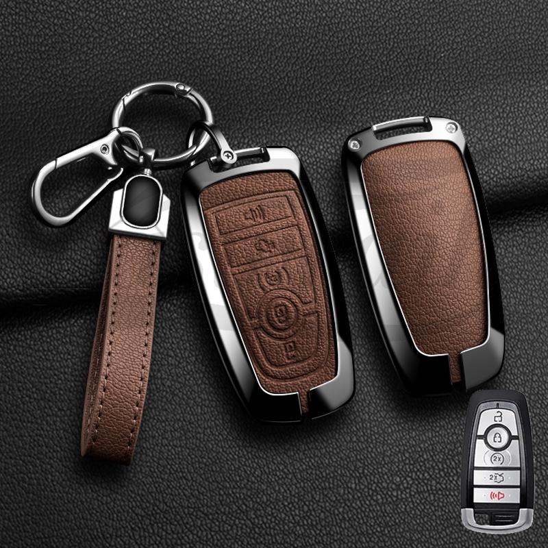 Car Key Case Holder Cover for Ford Mondeo Explorer Edge Expedition F-450 F-350 F150 Fusion Mustang Everest Accessories Styling
