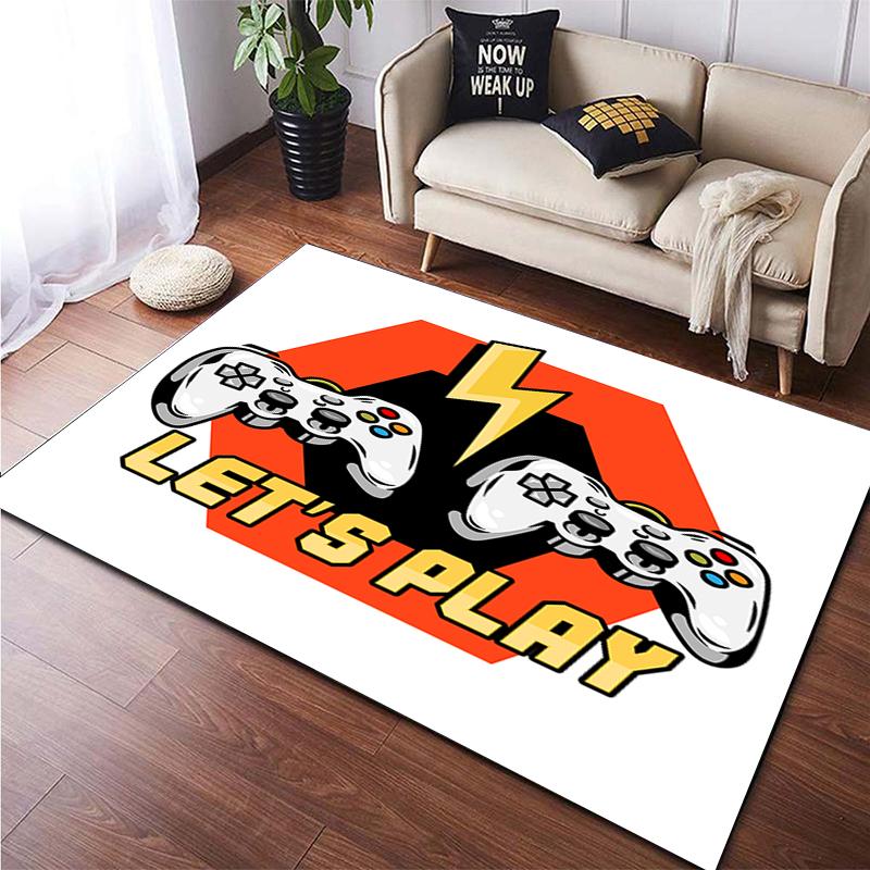 Cartoon Comic Game Handle Painting Carpet for Living Room Large Area Rug Black Soft Carpet Home Decoration Mats Boho Rugs