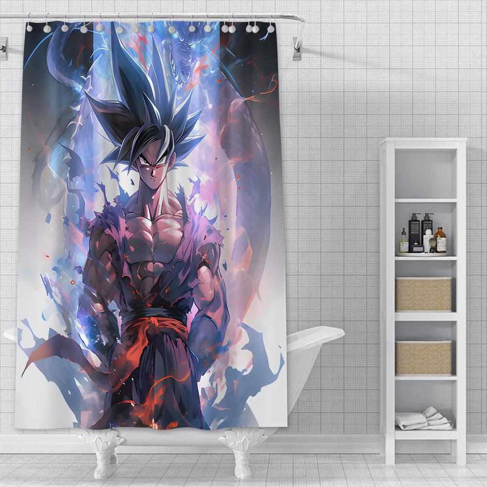Shower Anime For G-Gokus Curtain Waterproof Polyester Fabric Paint Colorful Bath Curtains Home Bathroom Decor Curtain With Hook