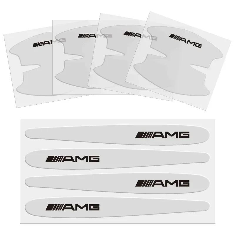 

8pcs Auto Door Wrist Transparent Protector Side Handle Decal for Mercedes Benz W124 W203 W204 W205 W212 GLS GL CLA GLA GLE
