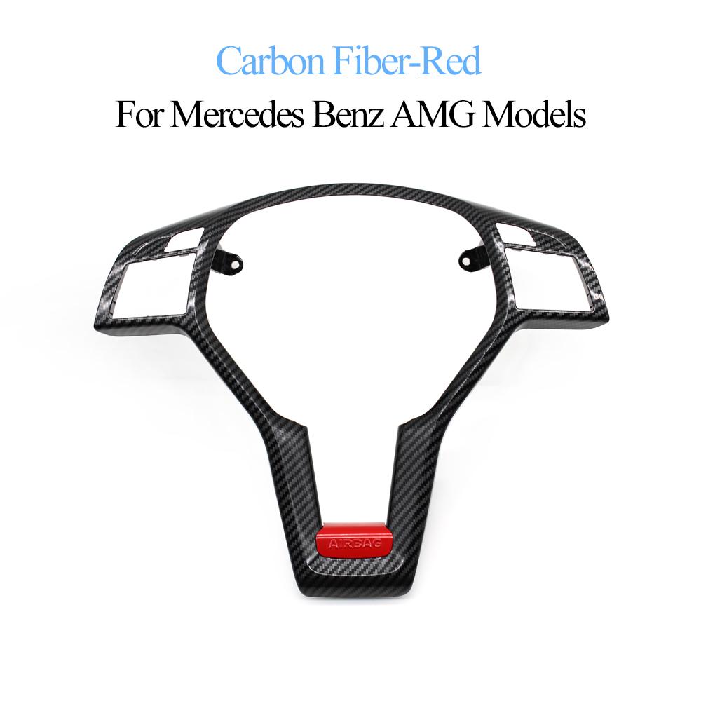 

Накладка на руль автомобиля, внешняя рамка для Mercedes Benz AMG ABCE GLK Class W176 W246 W204 C204 X204 W212 W218 Carbon-Red