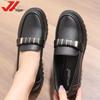 2025 New Spring & Autumn Non-Slip Soft Sole Leather Shoes for Middle-Aged & Elderly Women