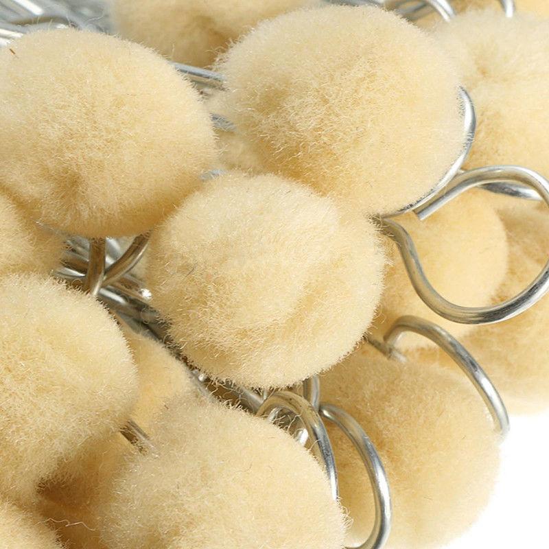 50pcs Wool Balls Painting Brush Assisted Dyeing Leather Dauber Wool Dyeing Brush Sponge Paint Brush