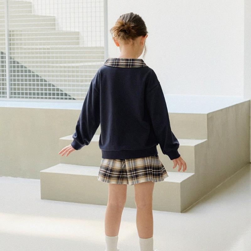  Olivan  School Symbol Skirt Top And Bottom Suit  2color 