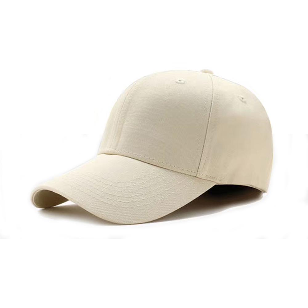 White 100% Cotton Twill Sport Baseball Cap with 6 Panels