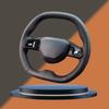 For Mg Mulan Mg4 Ev - Auto Lnterior Accessories Hand-Stitched Microfiber Leather Steering Wheel Cover Black Non-Slip