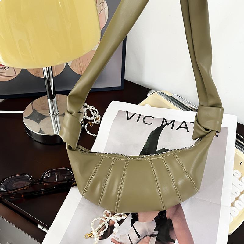 Trendy Unisex Kids Dumpling Bag Stylish Solid Color Shoulder Bag For Children