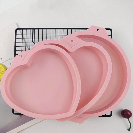 45085 Zoll Form wiederverwendbare runde Liebes-Herz-Mousse-Silikon-Kuchenform Backen