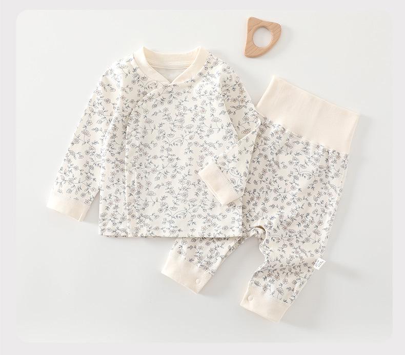 Autumn Baby Clothes Set: Cotton Pajamas & Pants for Newborns (Unisex)