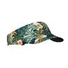 Tropical Palm Leaves Flowes Print Sports Sun Visor Hats Adjustable Women Lightweight Empty Top Visor Hat for Running Tennis Golf