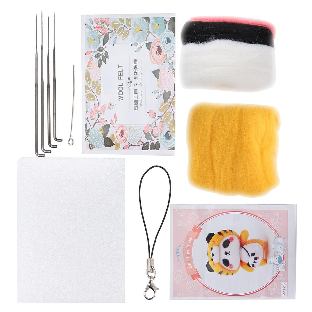 Kit de împâslire cu ac, consumabile pentru împâslire cu lână, materiale pentru jucării de păpuși de pluș cu animale, materiale DIY pentru confecționare, 122 # mici
