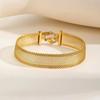 Stainless Steel Luxury Women's Watch Strap Bracelet Gold Color Bracelet Fashion Party Waterproof Jewelry for Women Girl Gifts