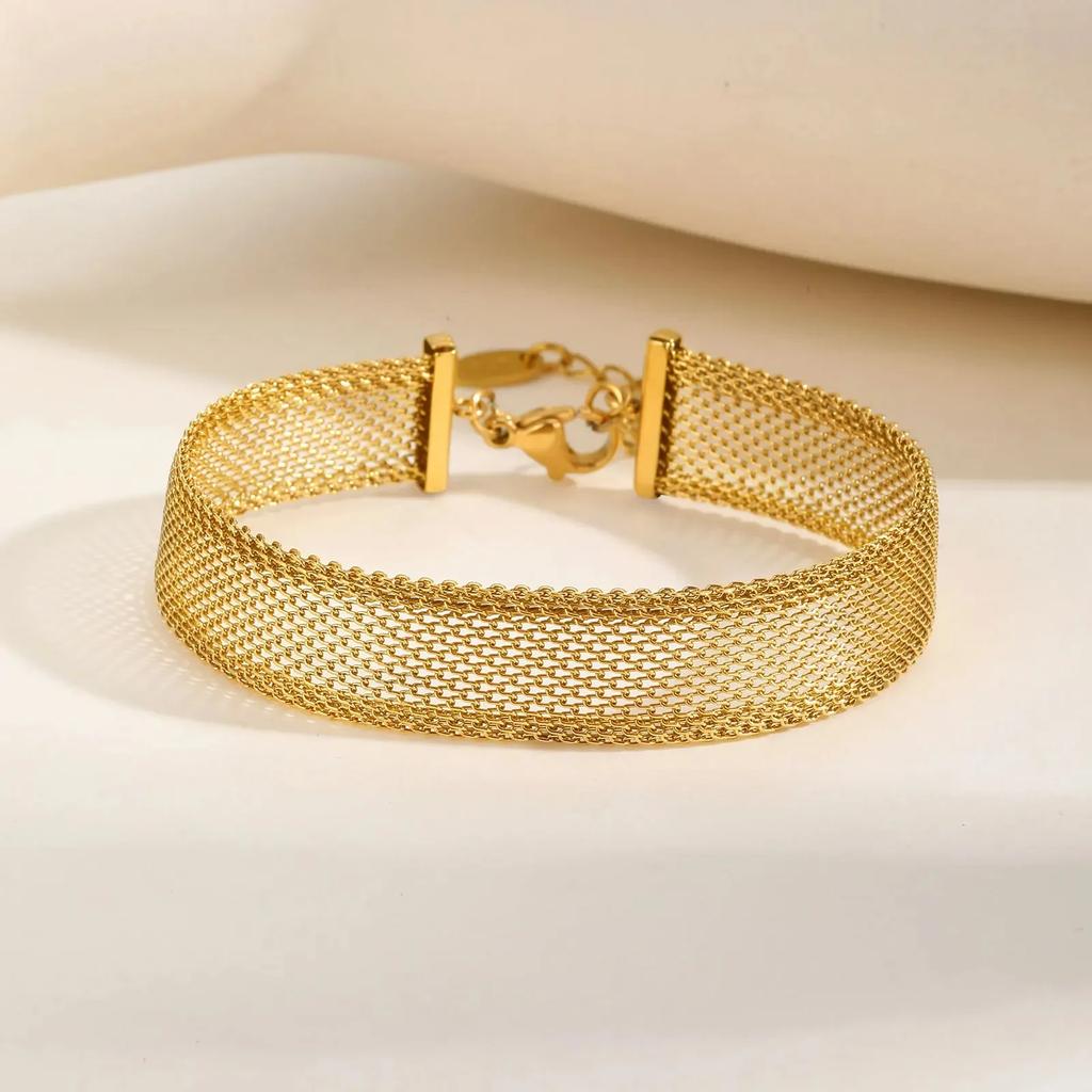 Stainless Steel Luxury Women's Watch Strap Bracelet Gold Color Bracelet Fashion Party Waterproof Jewelry for Women Girl Gifts
