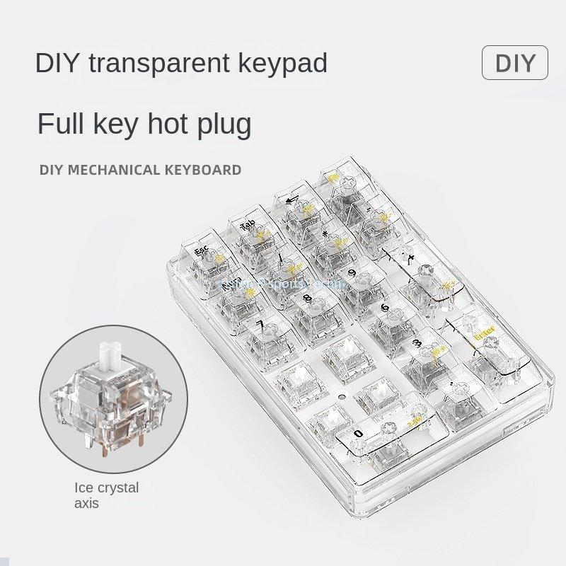 LEOBOG K21 Wireless Three-mode Transparent External Numeric Keypad Mechanical Customized Pad Hot-swappable Bluetooth