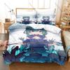 Anime Bedding Set 3Pcs Hololive Rushia Yandere Necromancer Design Stylish Bedroom Ornament Gift