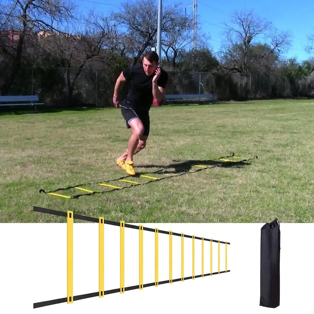 Speed Ladder 19.6ft Workout Ladder With Carry Bag 12 Rung Speed Training Equipment For Gym Outdoor Fitness Practice Baseball