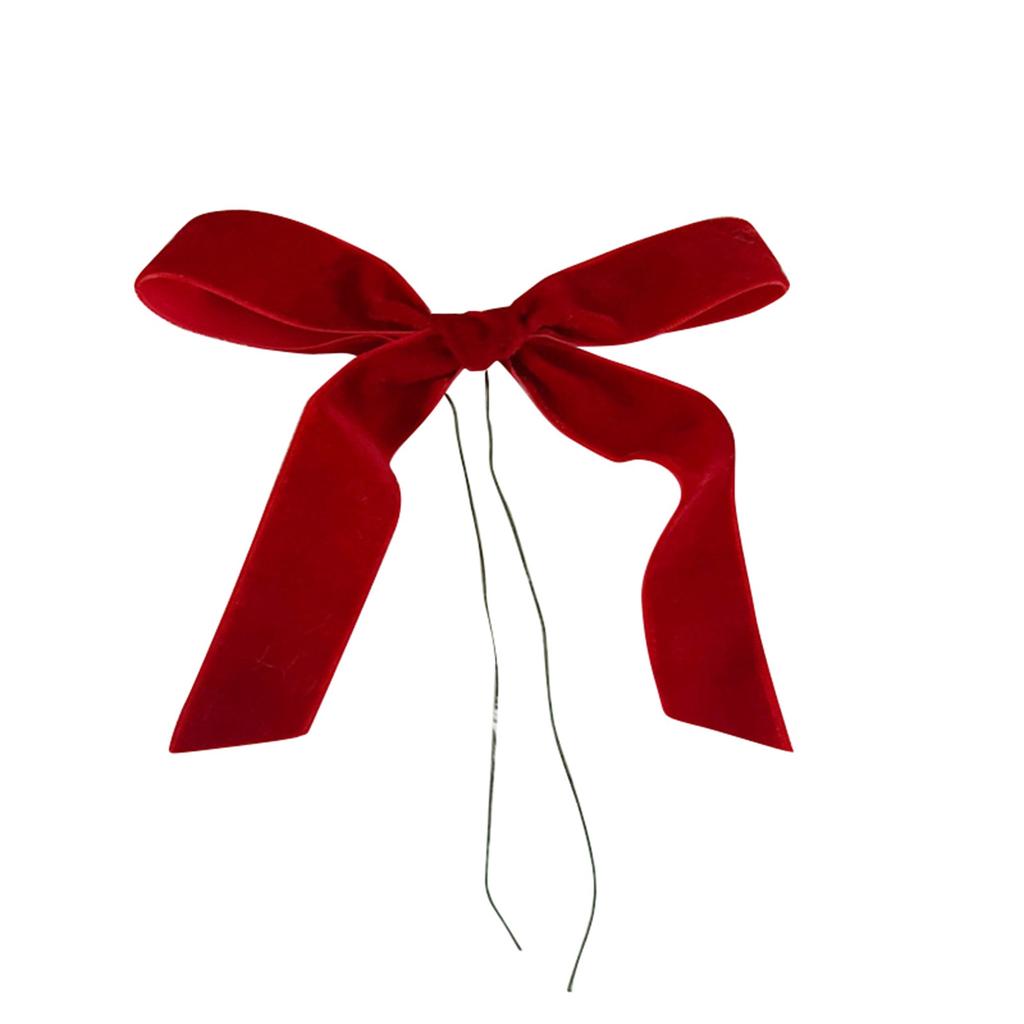 Red Velvet Bows For Christmas Tree Decorations Wreath Garland Velvet Bows With Gold Ties