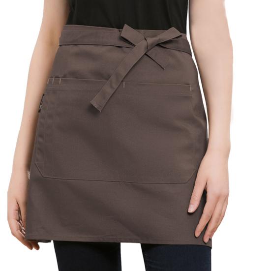 Wasserdichte Unisex-Halbschürze mit Tasche, Kellnerin, Chef-Taillenschürze, resistent, für Restaurant, Café, Schnürung, kurze Schürze