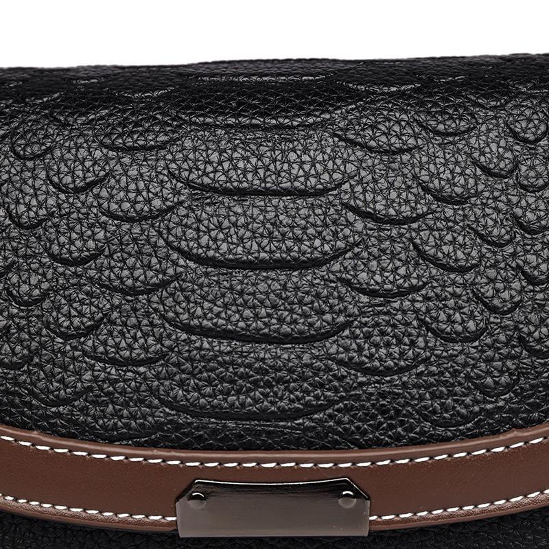 Luxo couro genuíno pequeno saco do mensageiro crocodilos padrão bolsa de ombro feminina crossbody bolsa de couro de vaca nova'