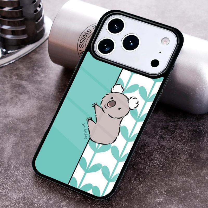 Cute Cartoon Koala Phone Case For iPhone 17 16 15 14 13 12 11 Pro Max Plus 17Air Soft Silicone Cover