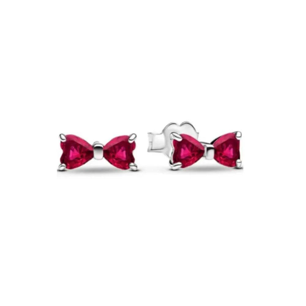925 Silber Schleifenohrstecker mit Federn Blaue Blume Schmetterling Hochzeitsfeier Schmuck Geschenk für Frauen Modeaccessoire