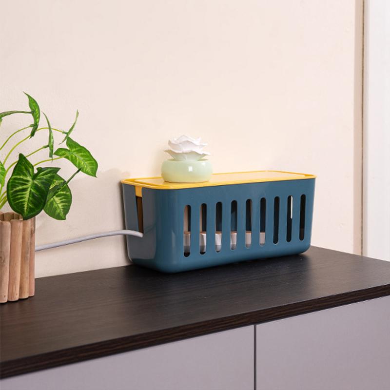 Steckdosenleisten-Aufbewahrungsbox Hohl Wärmeableitung Einfach 6 Ladelöcher Kabelcontainer für