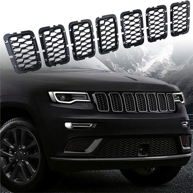 Front Bumper Grille For Jeep Grand Cherokee 68317863AA Bumper Grille For Jeep Honeycomb Mesh Grill Cover Chrome
