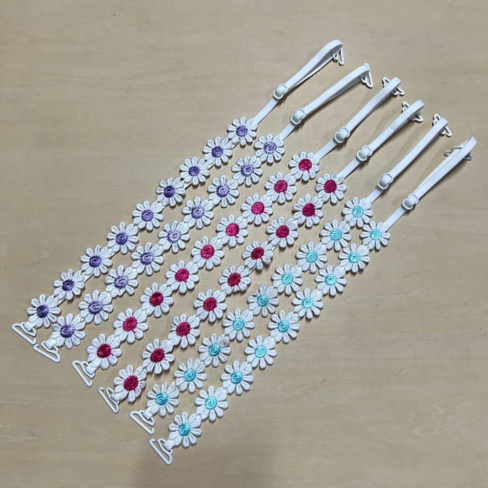 1 Paar Rutschfeste Gänseblümchen-Träger Abnehmbarer Schulterträger Langlebige Blumen-BH-Träger Frauen