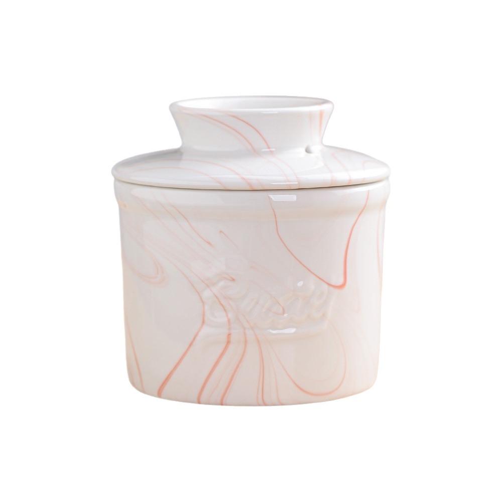 Keep Fresh Ceramic Butter Crock Large Capacity Butter Storage Container Round Butter Box Farmhouse