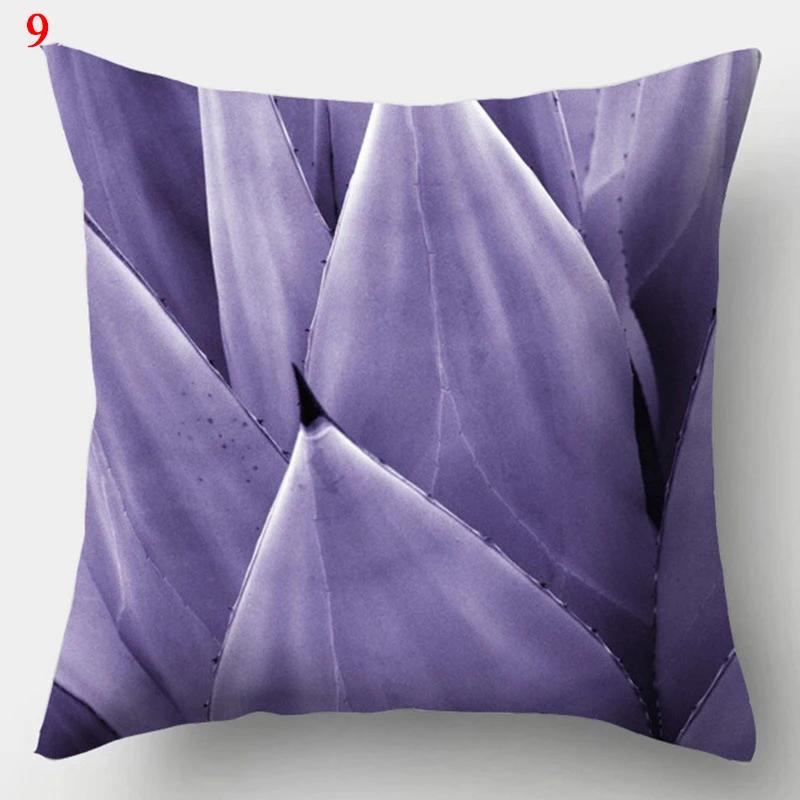 New Purple Geometric Pillowcase Decorative Cushion Cover  Home Sofa Decor Square