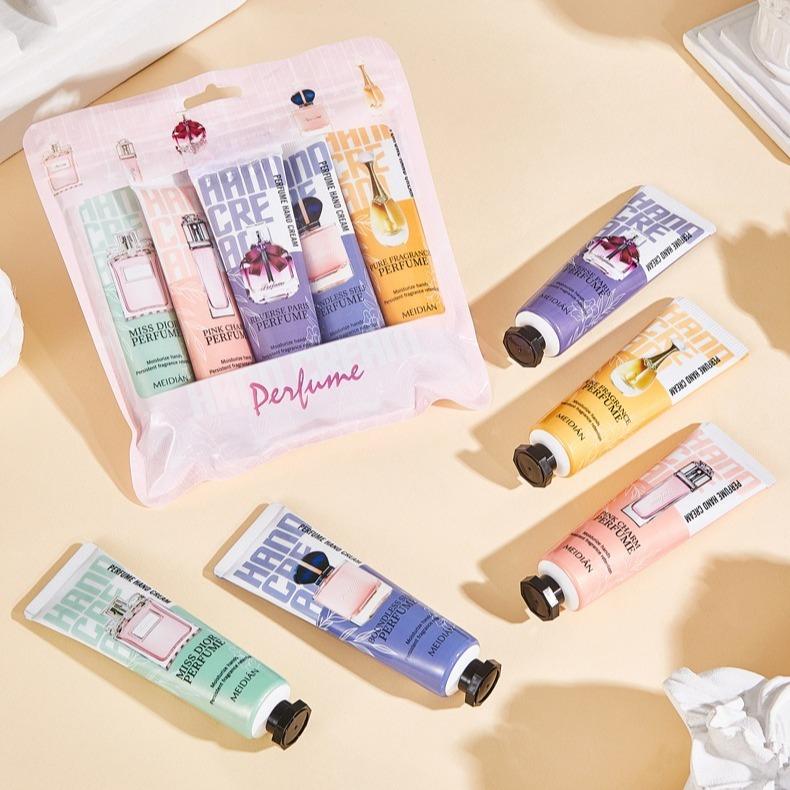 5 buc/cutie Cadou de Craciun Inghetata Set Crema de maini 30g Parfum de fructe Hidratare hidratanta