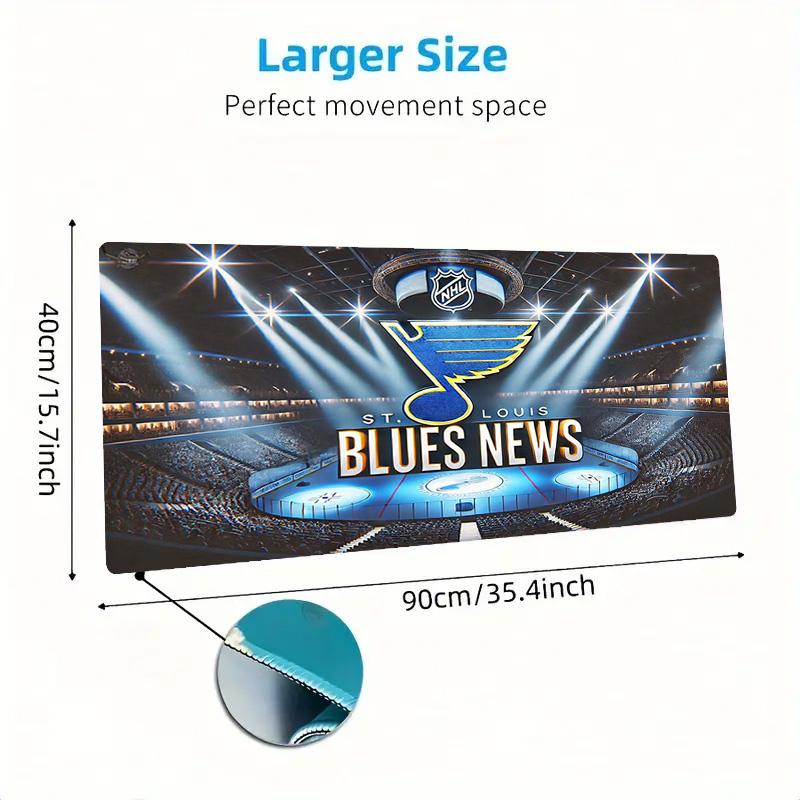 St. Louis Blues Logo Color Mouse Pad Large Gaming Table Cushion Non-slip Laptop Tablet Big Mousepad XXL Mat Mini PC Playmat With Lock Edge
