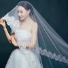 Eleganter einschichtiger weißer Ellbogenlänge Schleier mit Spitzenrand für Brautjungfern und Hochzeit 4,9 Fuß