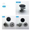 Metal Stove Burner and Knob Set Cooktop Burner Heads and Control Knobs Ranges Burner Caps Metal Texture for Stove