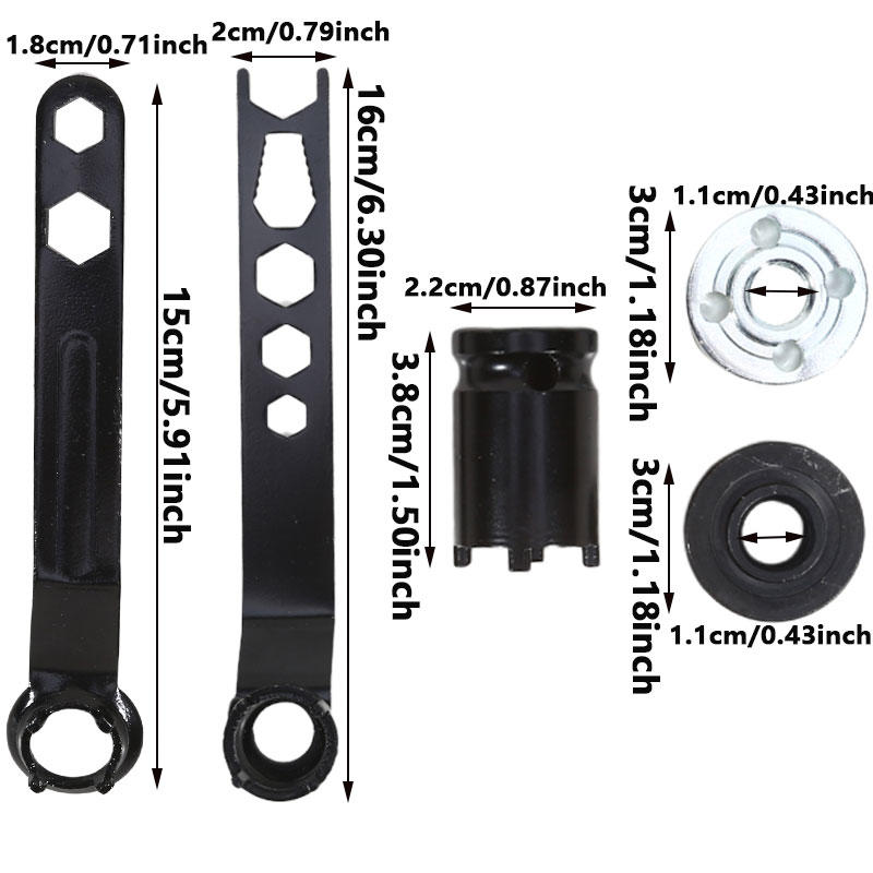 Multifunction Angle Grinder Socket Electric Wrench 4 Pronged Spanner for Quick Flange Nut Removal Power Tool Maintenance