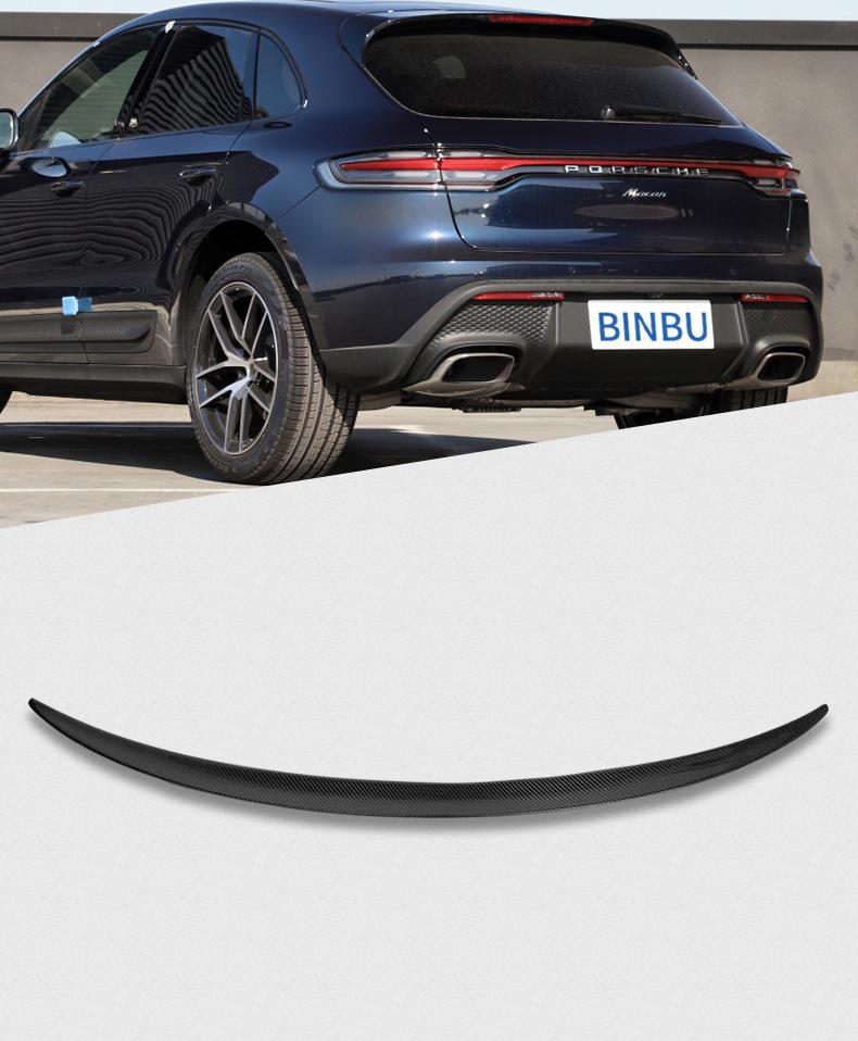 Porsche Macan & Cayenne Carbon Fiber Rear Spoiler: No-Drill Diffuser Wing Modification