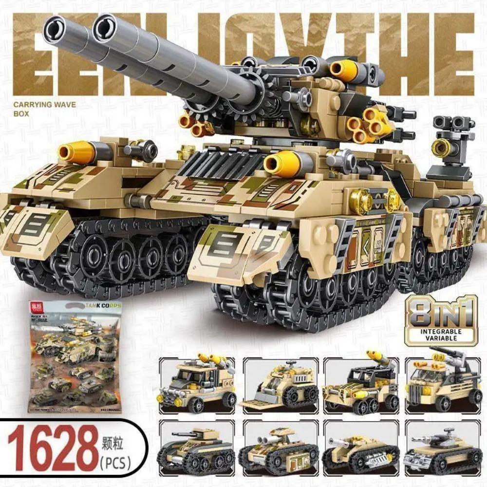 Tracked Military Armored Vehicles, Tanks, 6-12 Years Old Educational Assembly Toys, Birthday Gifts for Boys