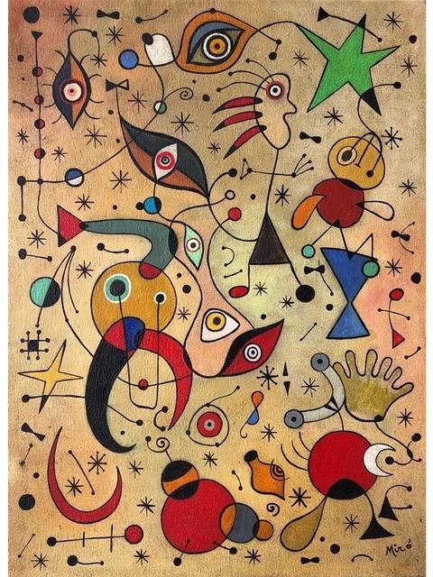 Famous Joan Miro Surrealism Artwork Posters Abstract Canvas Painting Retro Wall Art For Modern Living Room Home Decoration